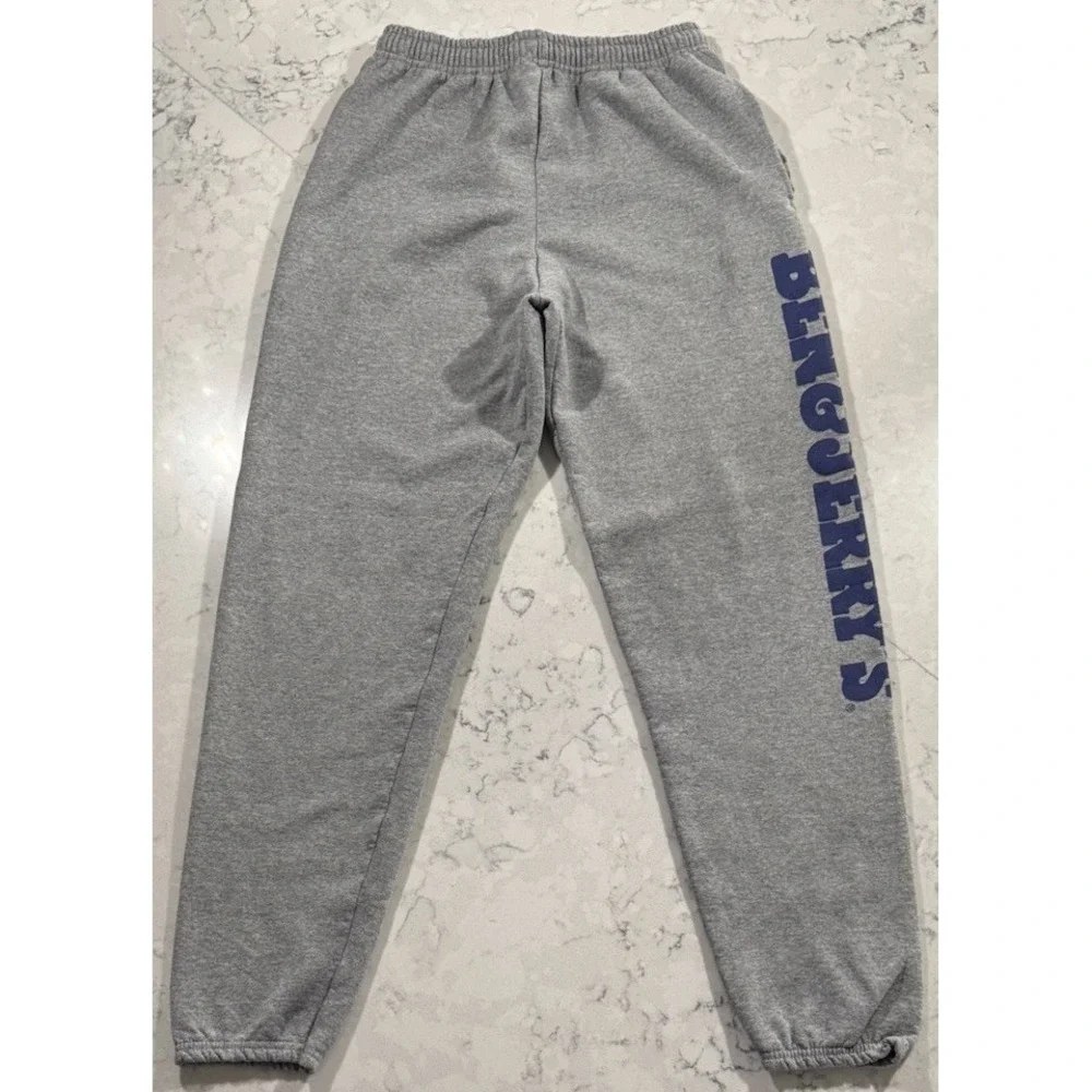 VTG 90s Ben & Jerry's Ice Cream Sweatpants Mens Medium Gray JERZEES Super Sweats